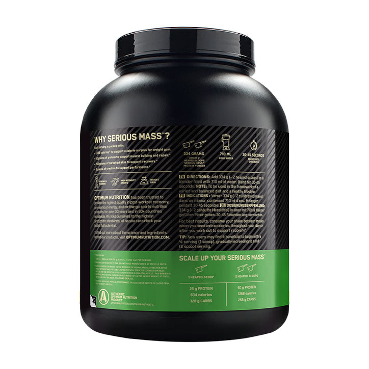 Optimum Nutrition Serious Mass Weight Gainer - Vanilla, 6 lbs (2.73kg)