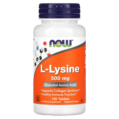 Now Foods L-Lysine 500 mg 100 Veg Capsules