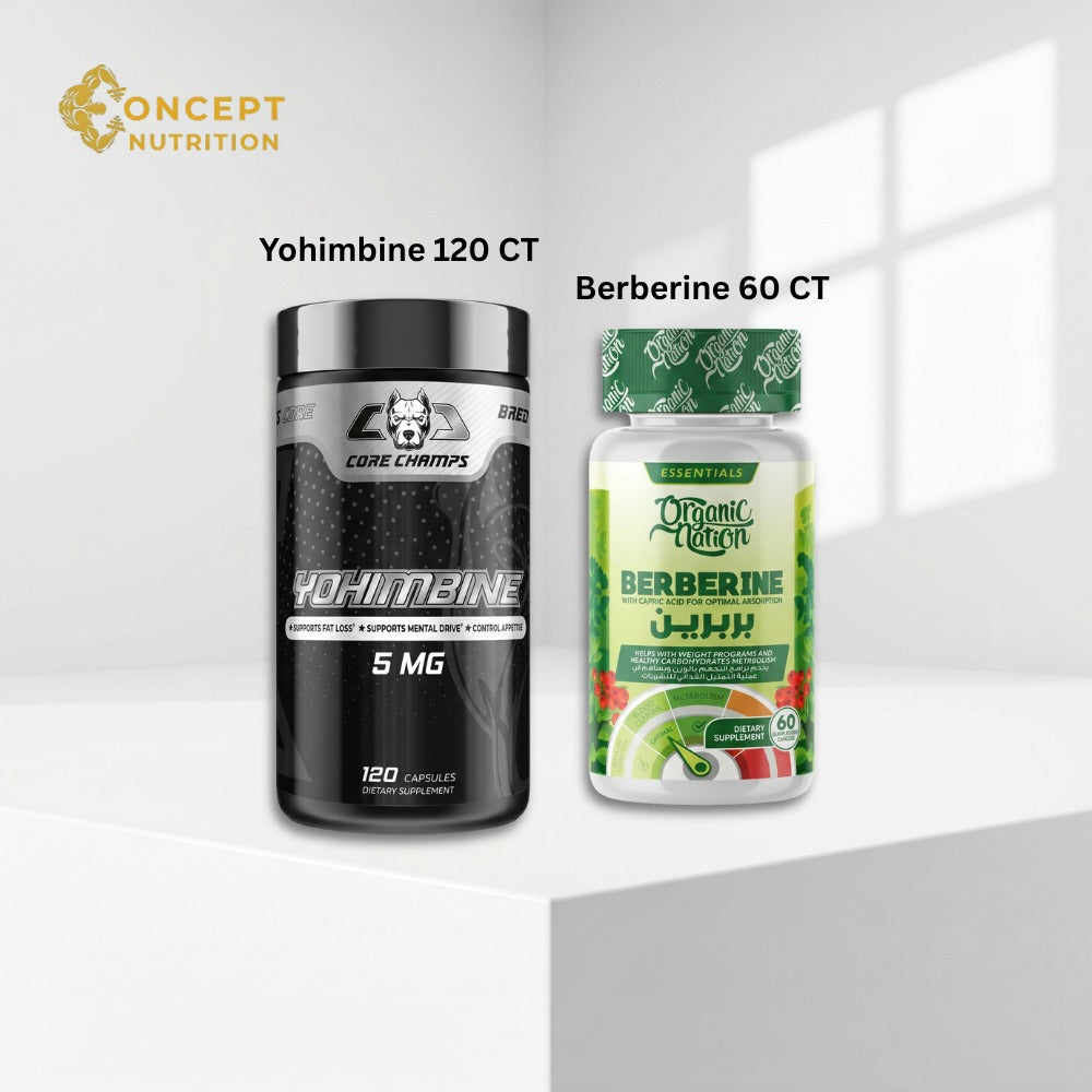 Core Champs & Organic Nation Advanced Metabolic Support Bundle - Yohimbine HCl & Berberine