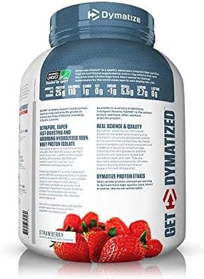 Dymatize ISO100 Hydrolyzed Whey Protein Isolate - Strawberry, 5 lbs