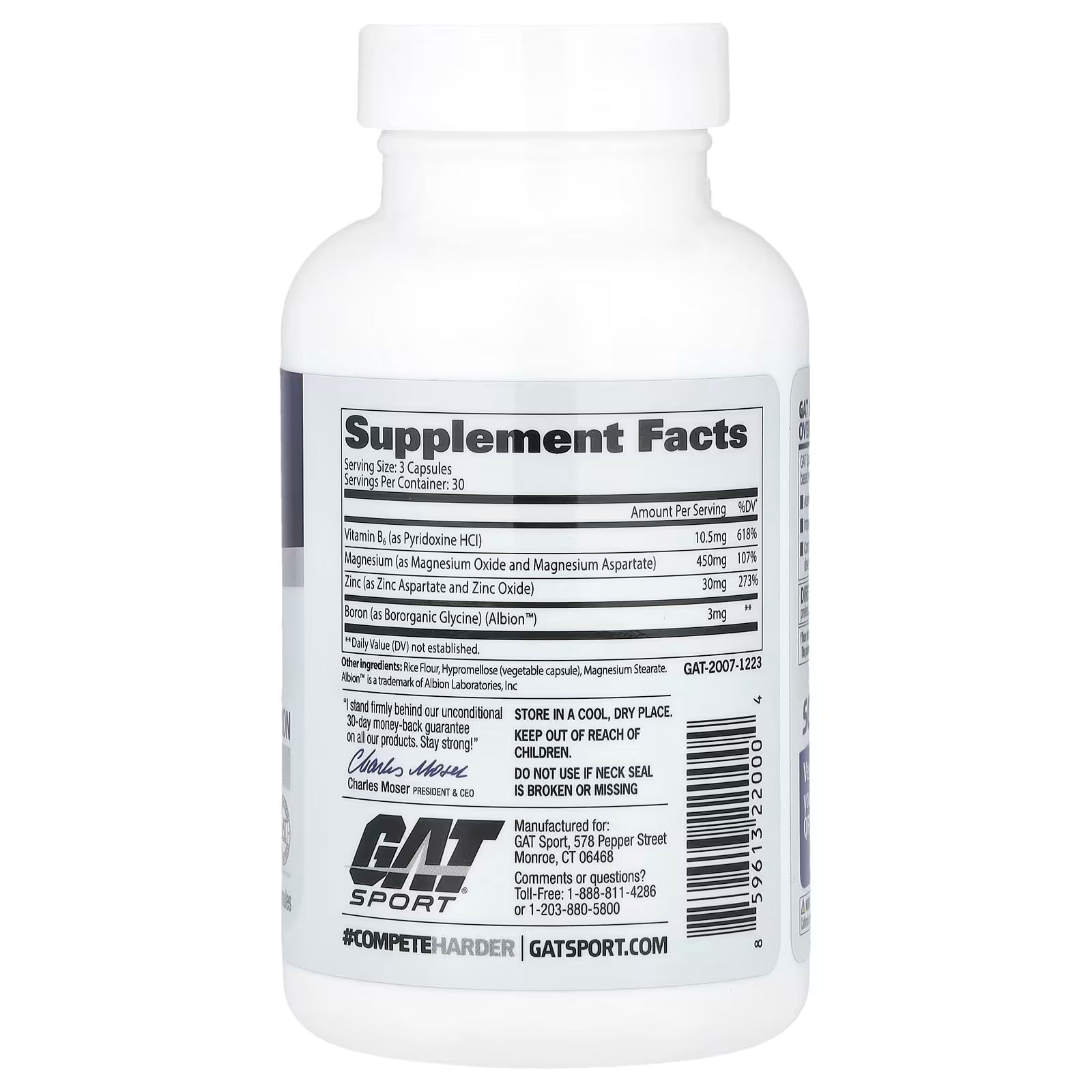 GAT Sport ZMAG-T Zinc & Magnesium Support - 90 Capsules