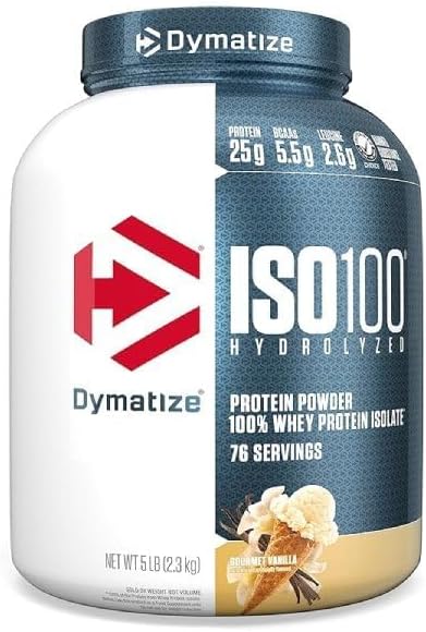 Dymatize ISO100 Hydrolyzed Whey Protein Isolate - Vanilla, 5 lbs