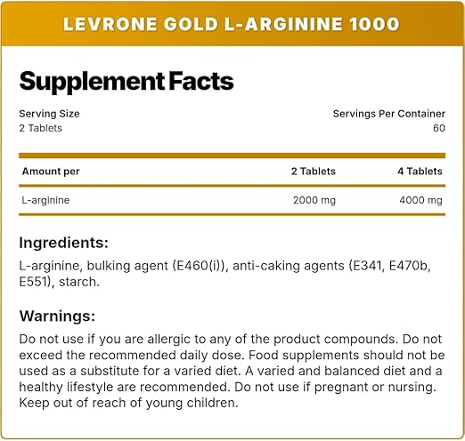 Kevin Levrone | Gold L-Arginine 1000 |120 Tablets