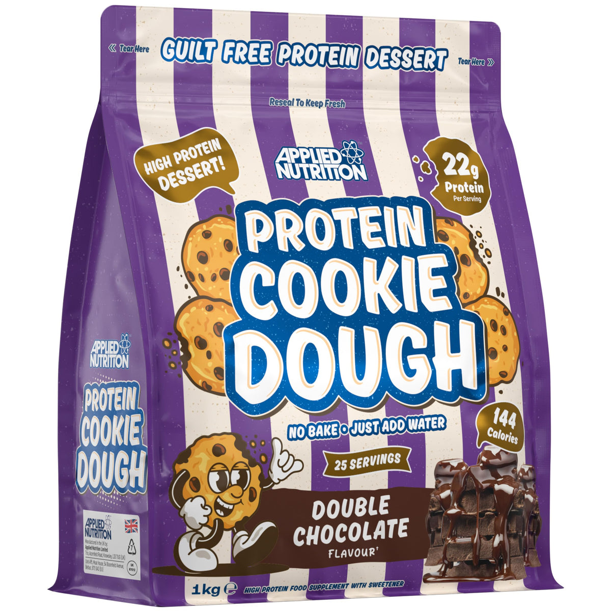 Applied Nutrition Protein Cookie Dough 1kg – High Protein Snack, Over 22g of Protein Per Serving, Ready-to-Eat– Low Calorie, Healthy Treat (1kg – 25 Servings) (White Choco Hazelnut)