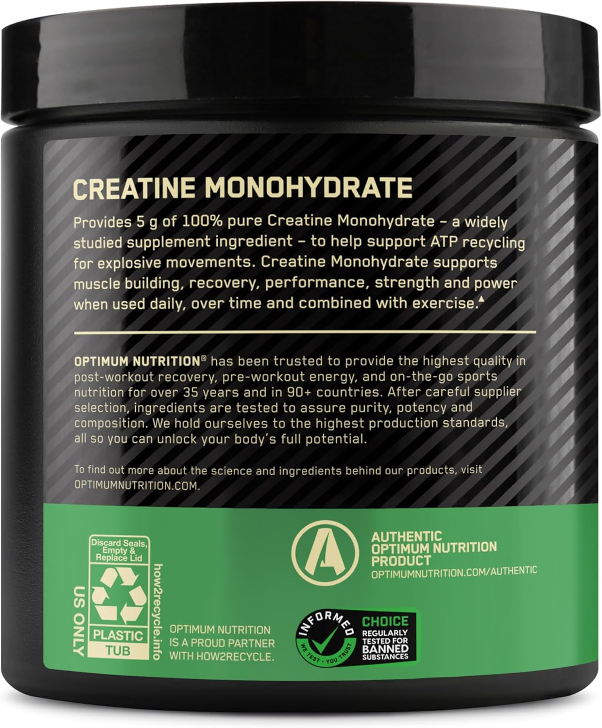Optimum Nutrition (ON) Micronized Creatine Monohydrate Powder 60 Servings, 300 Grams