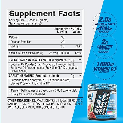 BPI Sports | CLA + Carnitine | 350 g | 50 servings | Watermelon Flavor
