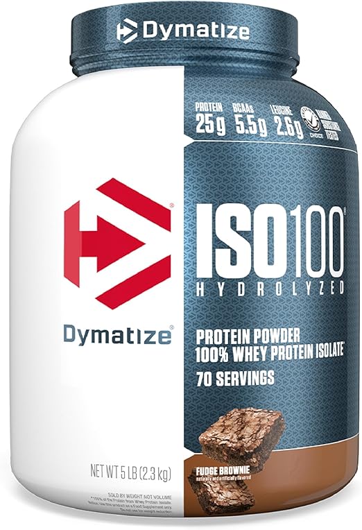 Dymatize ISO100 Hydrolyzed Whey Isolate - Fudge Brownie, 5 lbs