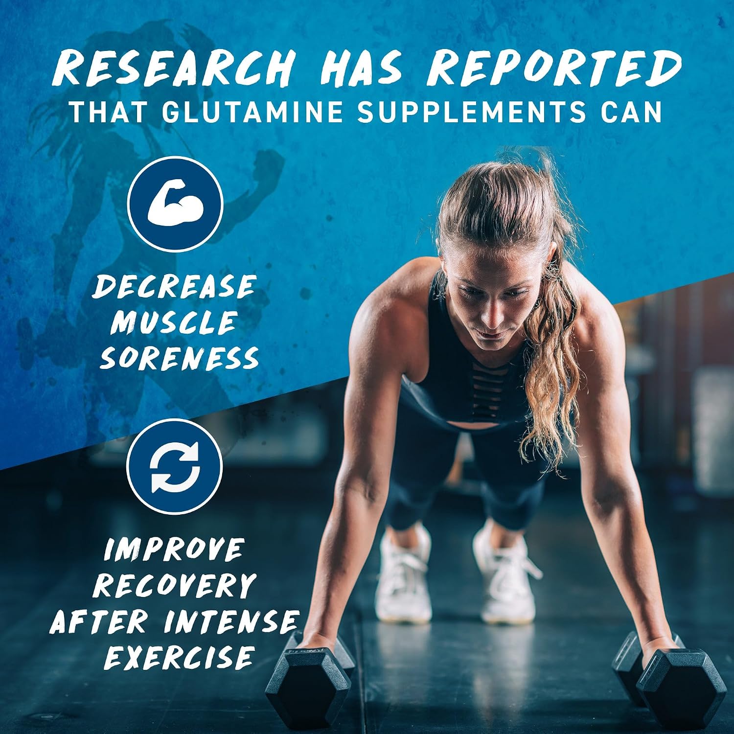 Applied Nutrition L Glutamine Powder - Amino Acid L-Glutamine, Muscle Strength & Regeneration, for the Immune System, Tasteless
