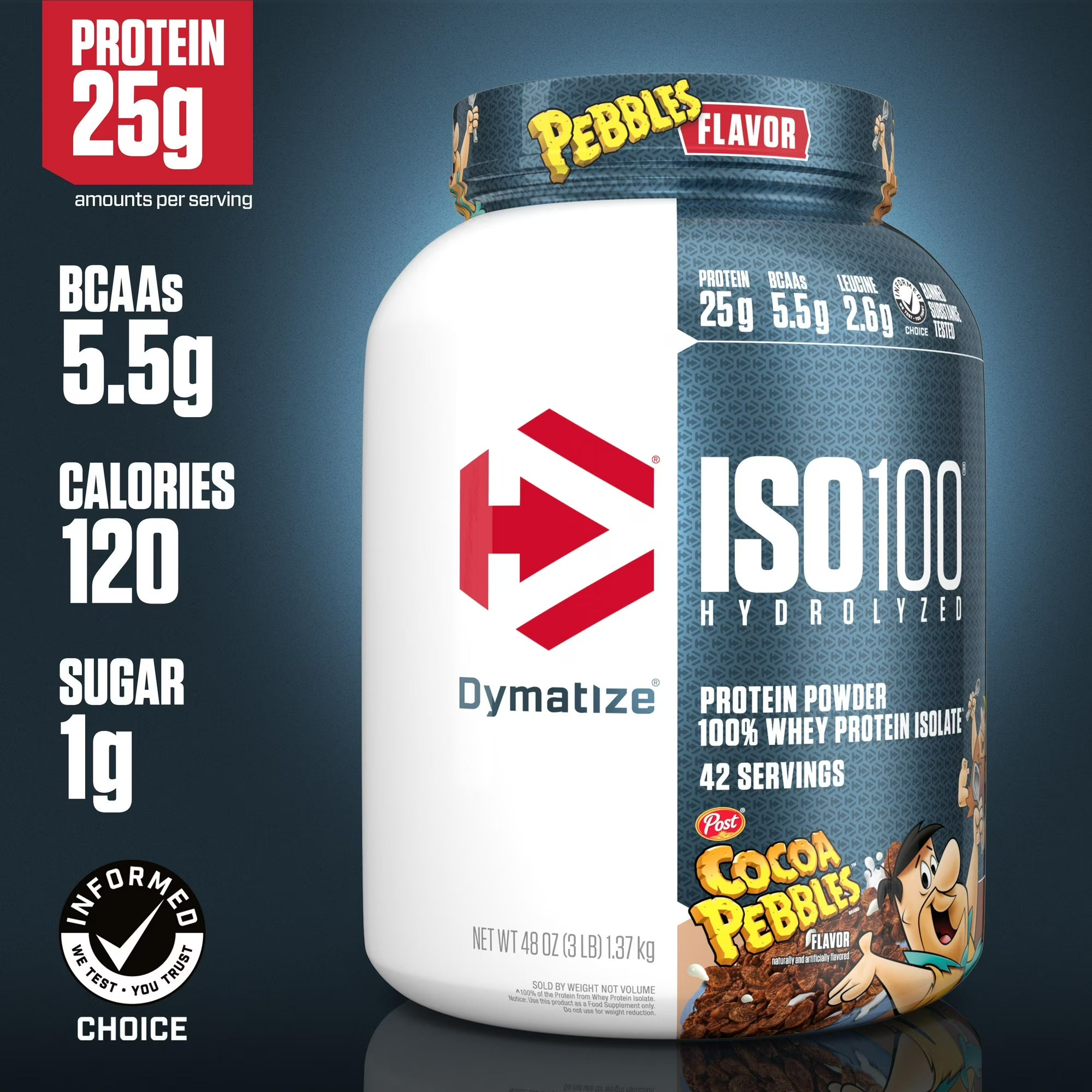 Dymatize ISO100 Hydrolyzed Whey Isolate - Cocoa Pebbles - 3 lbs