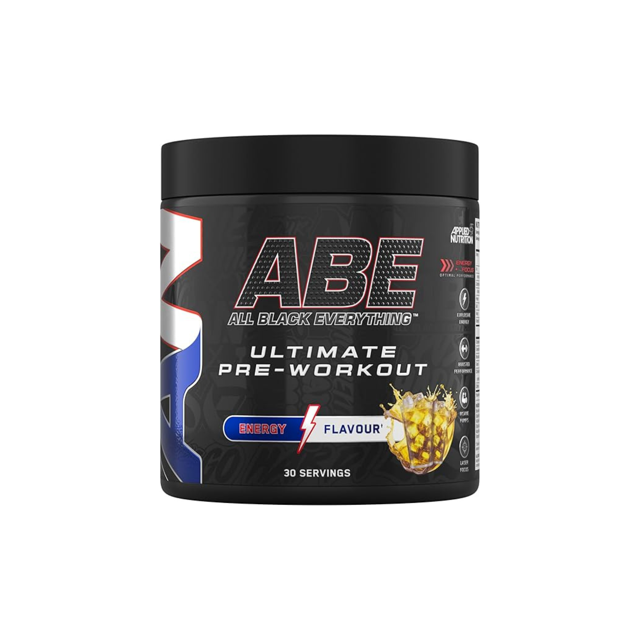 Applied Nutrition ABE Pre Workout - All Black Everything Pre Workout Powder, Energy & Physical Performance with Citrulline, Creatine, Beta Alanine (375g - 30 Servings)