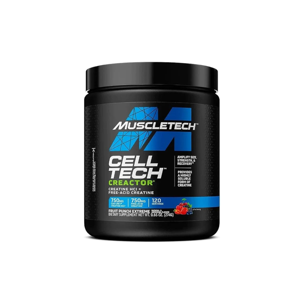 MuscleTech Cell-Tech Creactor | Creatine HCl Formula | Fruit Punch Extreme, 120 Servings