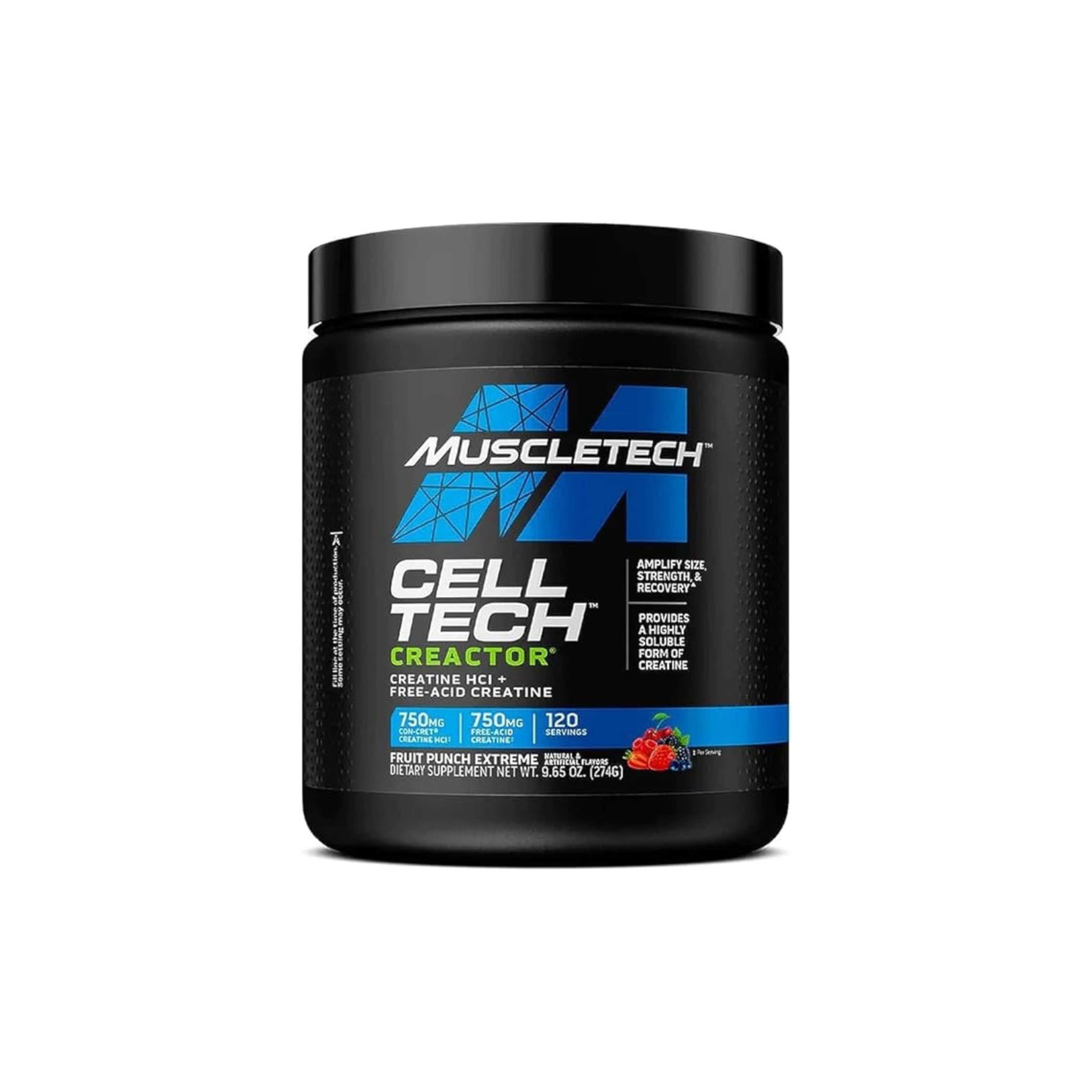 MuscleTech Cell-Tech Creactor | Creatine HCl Formula | Fruit Punch Extreme, 120 Servings