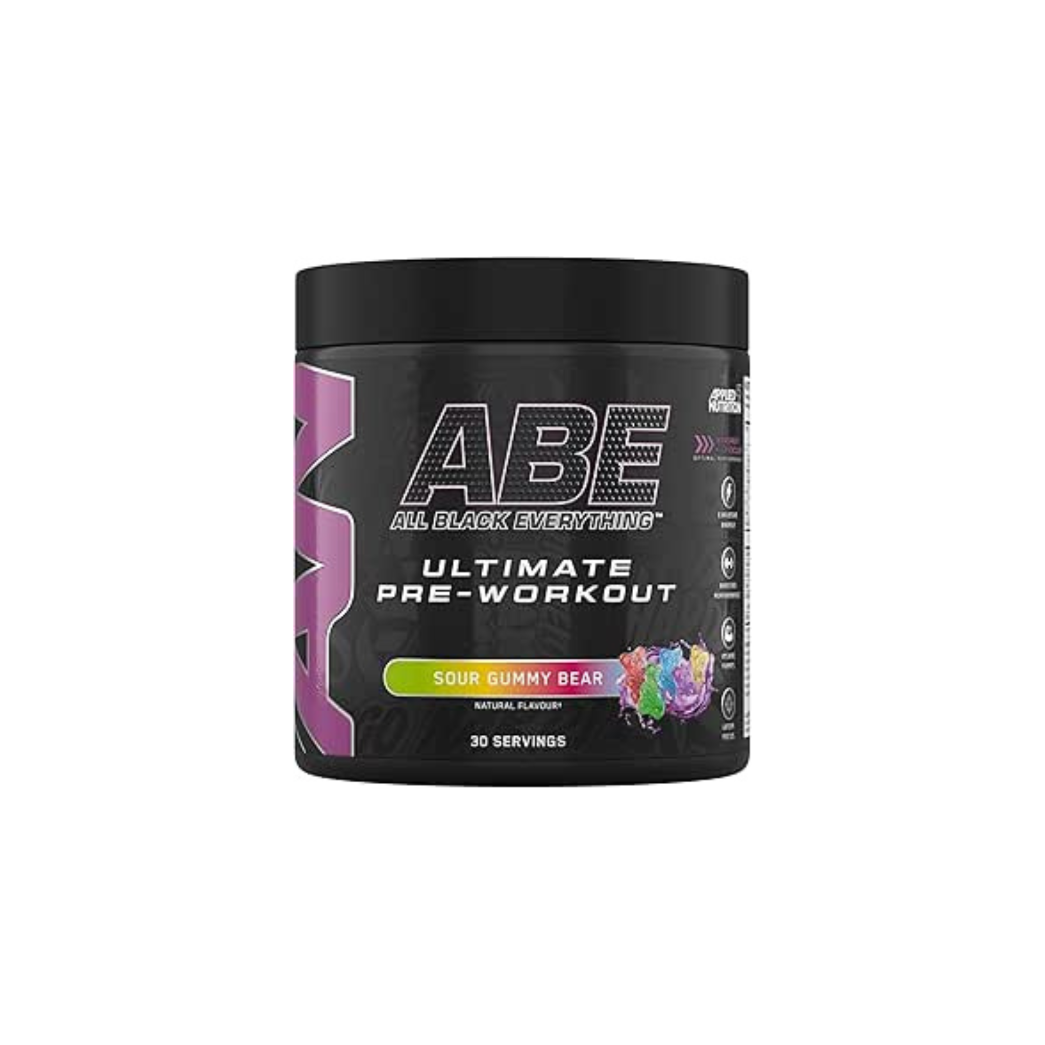 Applied Nutrition ABE Pre Workout - All Black Everything Pre Workout Powder, Energy & Physical Performance with Citrulline, Creatine, Beta Alanine (375g - 30 Servings)
