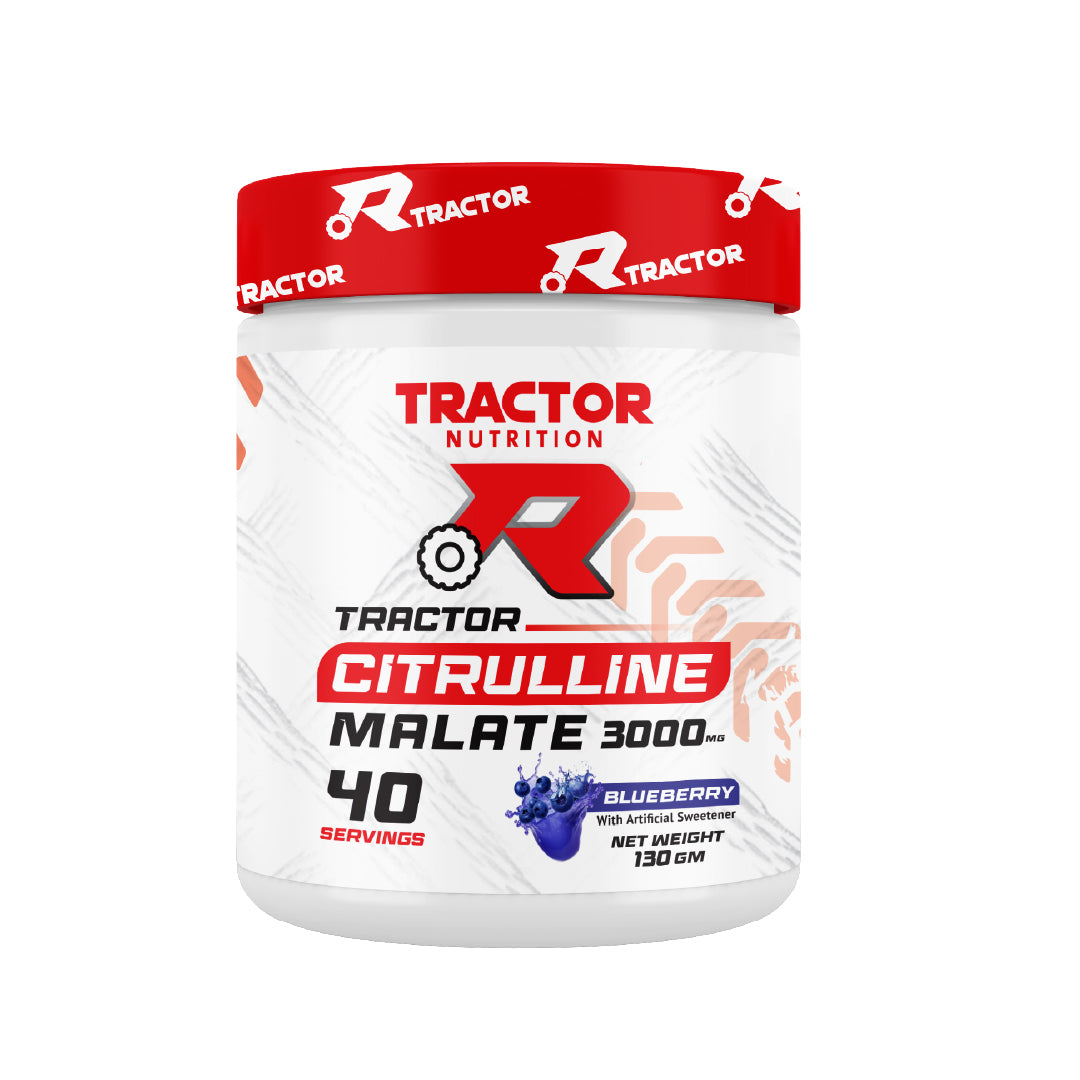 Tractor Nutrition Citrulline Malate 3000 - Nitric Oxide Pump Support - Blueberry - 300g