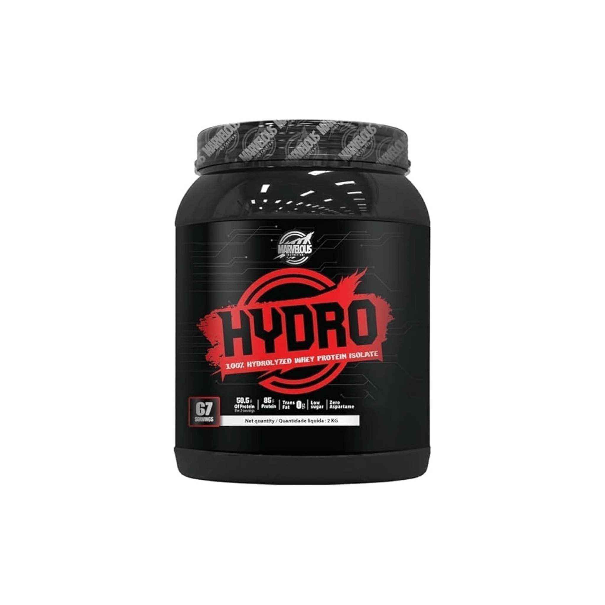 Marvelous Nutrition Hydro 100% Hydrolyzed Whey Protein Isolate-67Serv.-2KG.