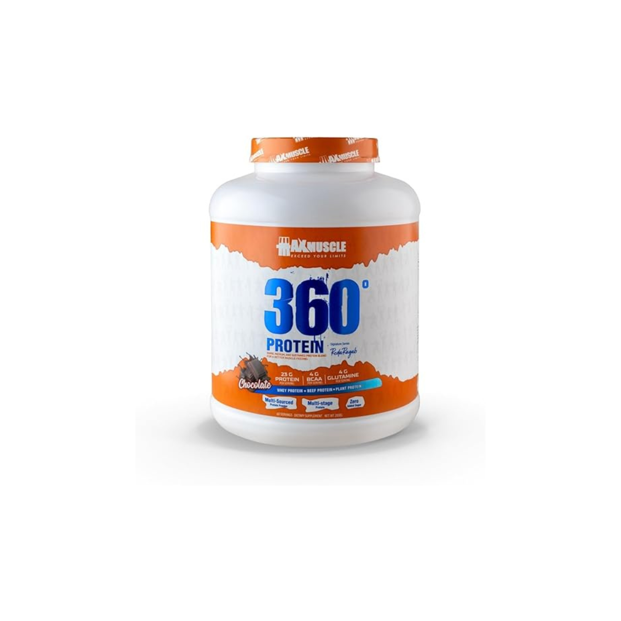 Max Muscle Reda Ragab Signature Chocolate Flavor 360 Protein Powder 2100 g