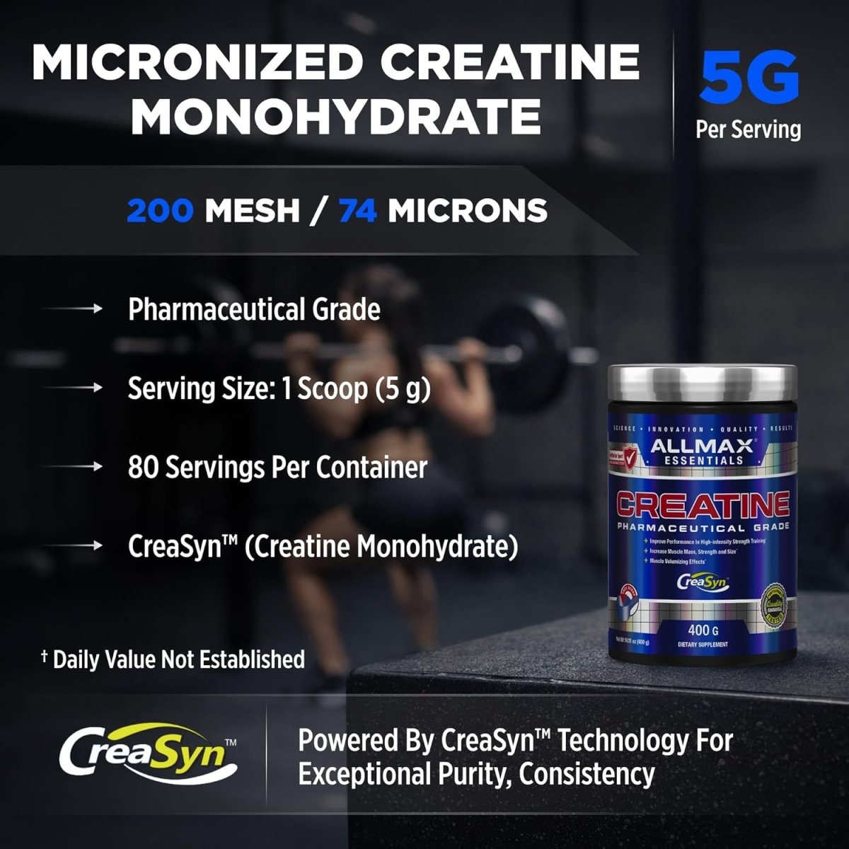 ALLMAX Nutrition Creatine Monohydrate - Pure Micronized Powder, 400g - Egypt