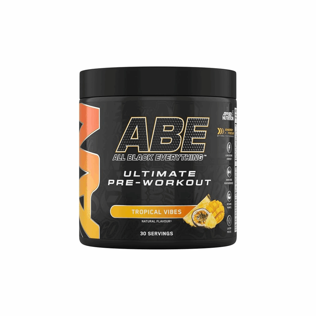 Applied Nutrition ABE Pre Workout - All Black Everything Pre Workout Powder, Energy & Physical Performance with Citrulline, Creatine, Beta Alanine (375g - 30 Servings) - Egypt