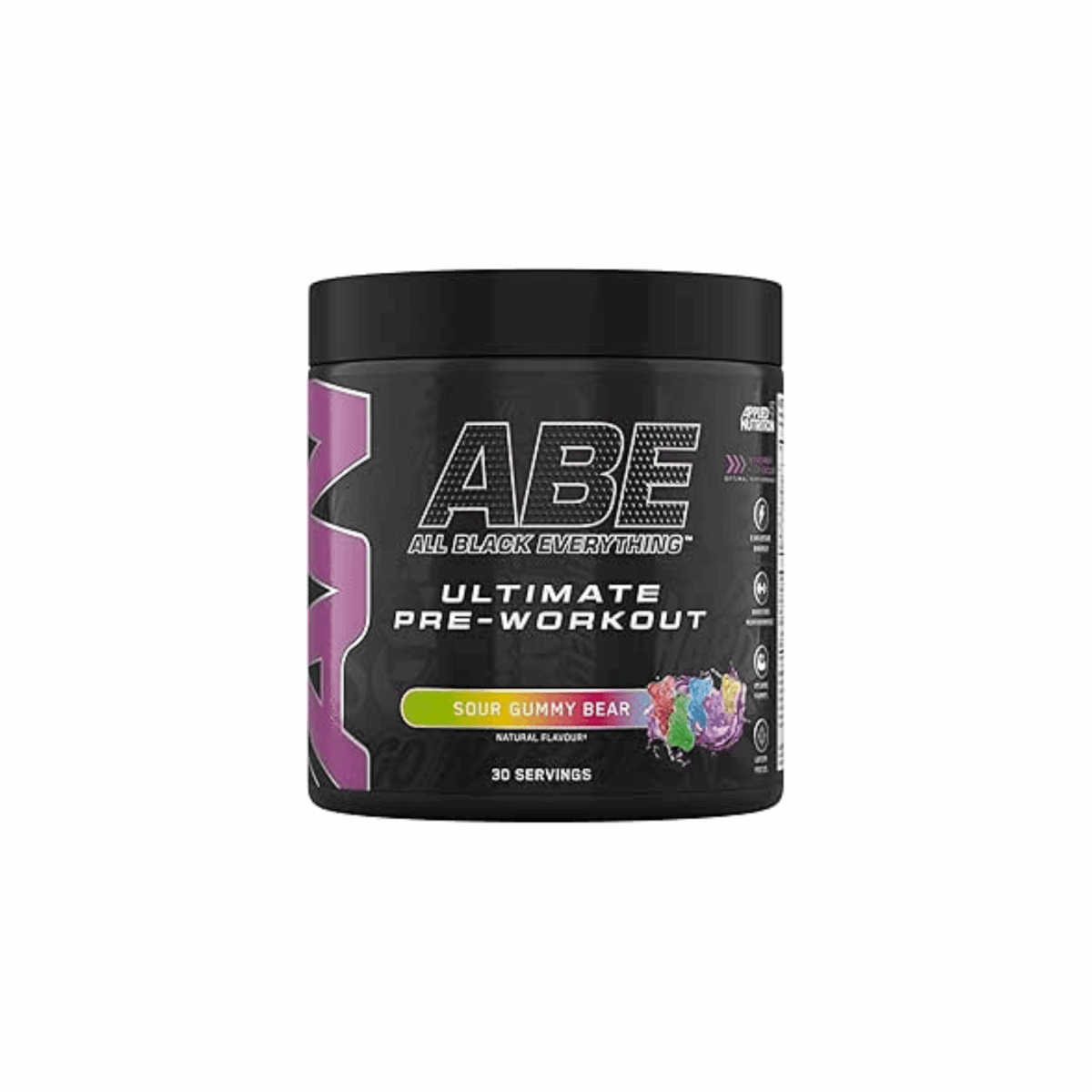 Applied Nutrition ABE Pre Workout - All Black Everything Pre Workout Powder, Energy & Physical Performance with Citrulline, Creatine, Beta Alanine (375g - 30 Servings) - Egypt