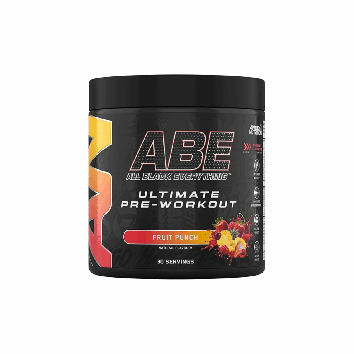 Applied Nutrition ABE Pre Workout - All Black Everything Pre Workout Powder, Energy & Physical Performance with Citrulline, Creatine, Beta Alanine (375g - 30 Servings) - Egypt
