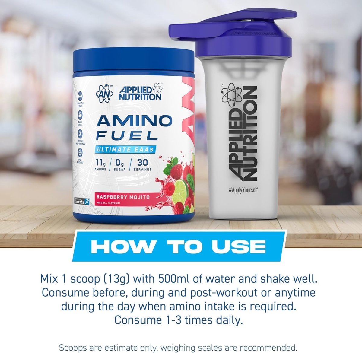 Applied Nutrition Amino Fuel - EAA Essential Amino Acids - Fruit Burst - 30 Servings - Egypt