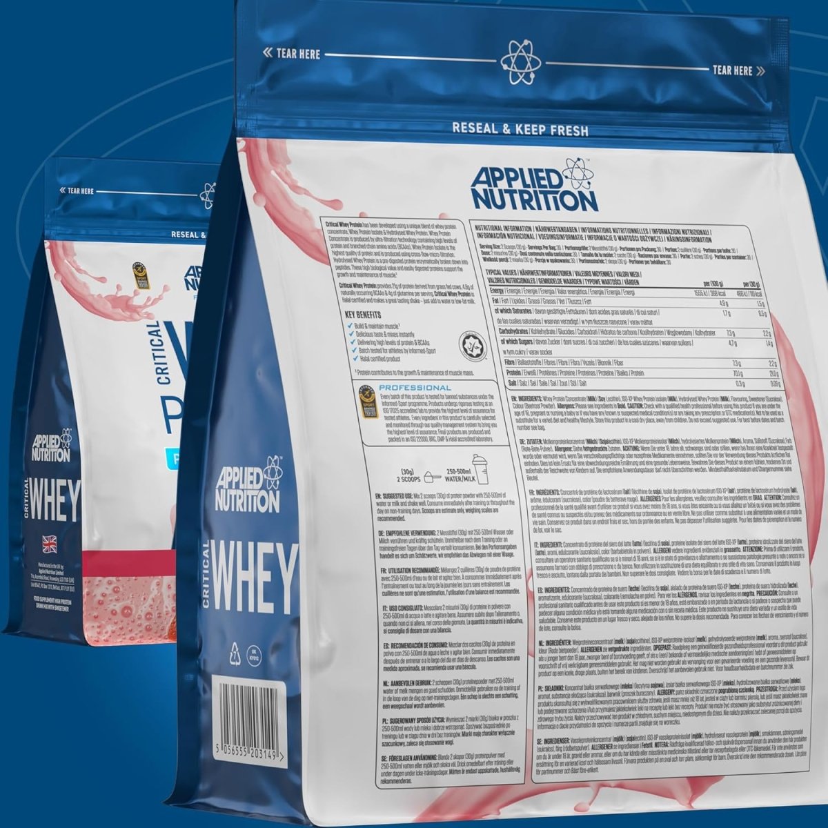 Applied Nutrition Critical Whey Protein Blend - Strawberry - 900g - Egypt