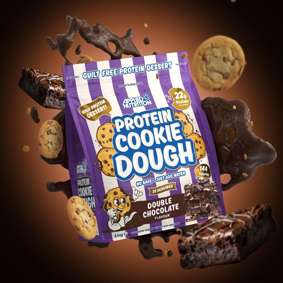 Applied Nutrition Protein Cookie Dough - Double Chocolate - 1kg - Egypt
