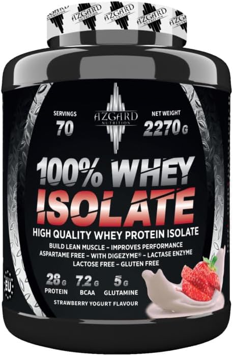 Azgard Nutrition 100% Whey Protein Isolate - Strawberry Yogurt - 70 Servings - Egypt