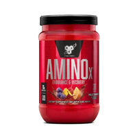 BSN Amino X Muscle Recovery & Endurance Powder with BCAAs, 10 Grams of Amino Acids, Keto Friendly, Caffeine Free, Flavor: Fruit Punch, 30 servings - Egypt
