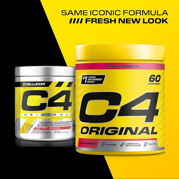 Cellucor C4 Original Pre - Workout - Energy & Endurance - Fruit Punch, 60 Servings - Egypt