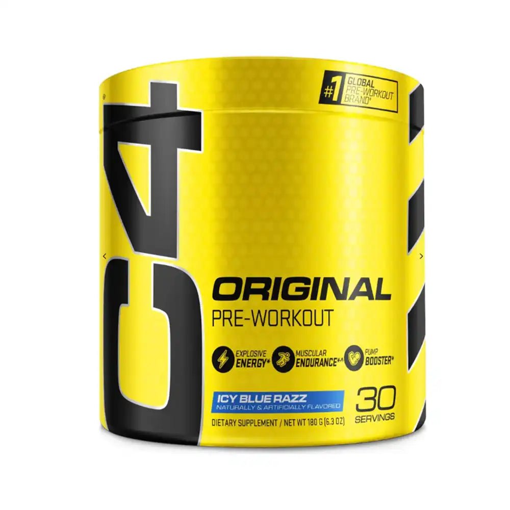 Cellucor C4 Original Pre - Workout - Explosive Energy & Focus - Icy Blue Razz, 30 Servings - Egypt