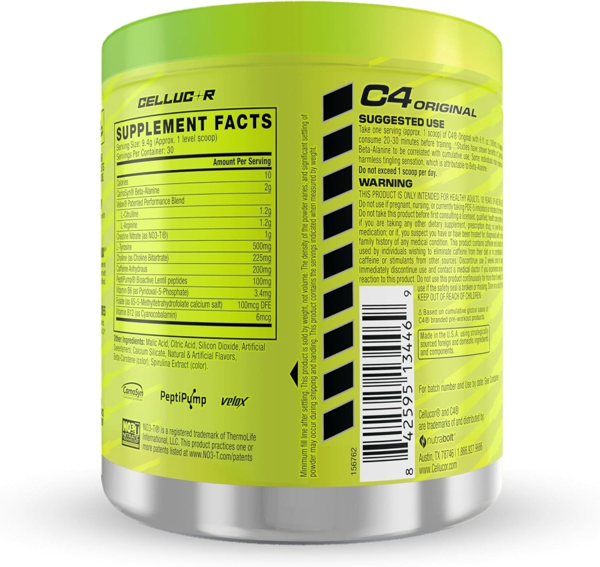 Cellucor C4 Original Pre - Workout - Green Apple - 30 Servings - Egypt