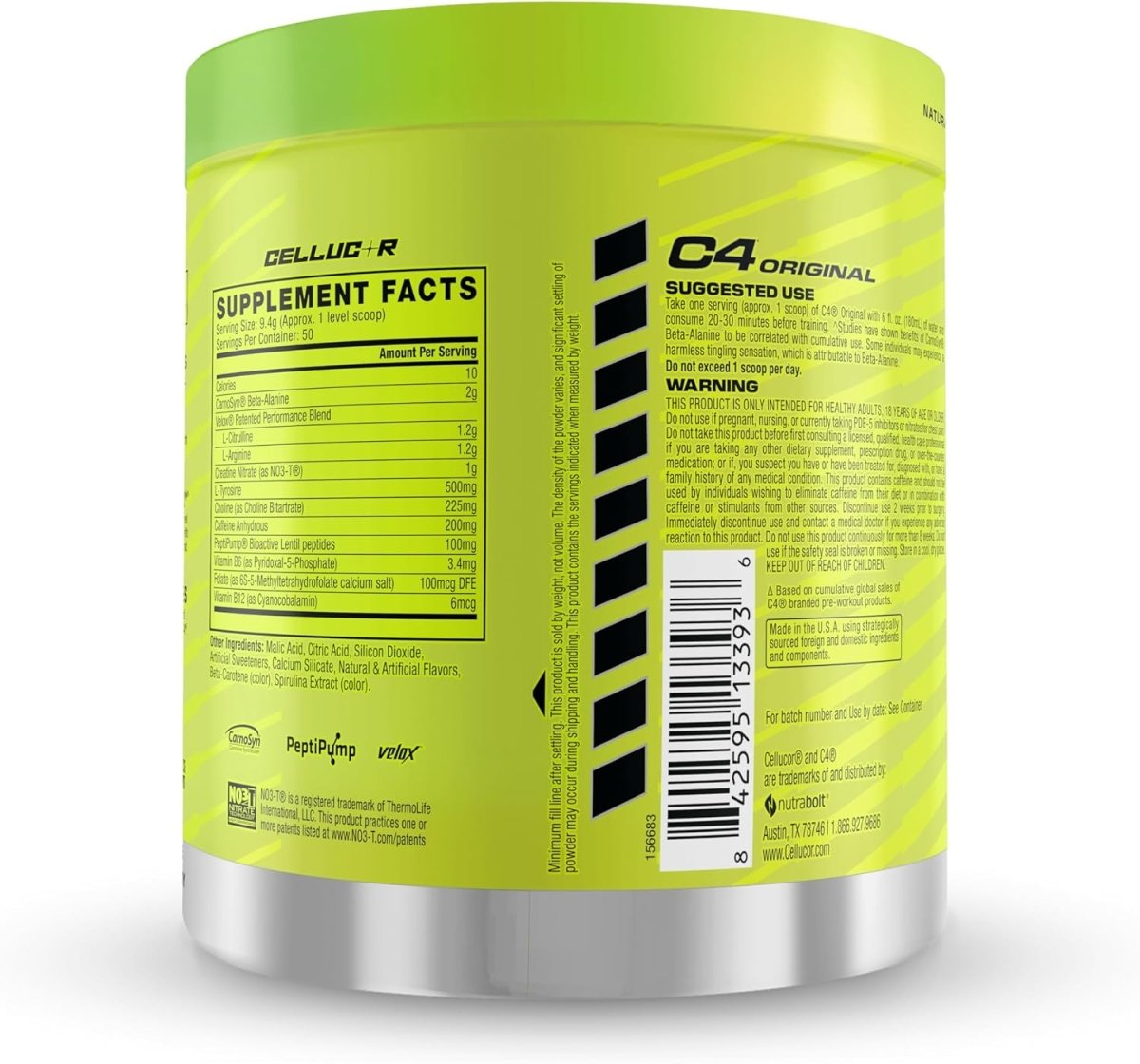 Cellucor C4 Original Pre - Workout - Green Apple - 50 Servings - Egypt