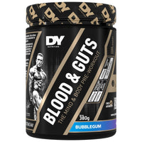 DY Nutrition - Blood and Guts Pre Workout Powder, 380g (Bubblegum) - High Strength Preworkout with 350mg Caffeine, Citrulline Malate, Beta Alanine, Arginine AKG, L-Tyrosine, Vitamin B3 for Men & Women - Egypt