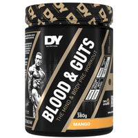 DY Nutrition - Blood and Guts Pre Workout Powder, 380g (Mango) - High Strength Preworkout with 350mg Caffeine, Citrulline Malate, Beta Alanine, Arginine AKG, L-Tyrosine, Vitamin B3 for Men & Women - Egypt
