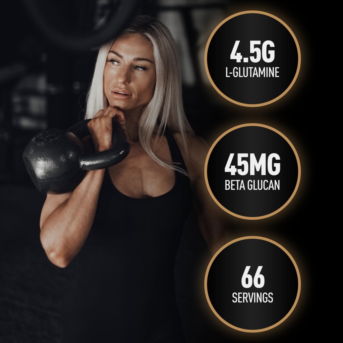 DY Nutrition The Glutamine Powder | 4.5g L-Glutamine & 45mg Beta-Glucan | 66 Servings | Unflavoured | Amino Acid Nutritional Supplement for Strength, Health & Recovery 300g | 2 Month Supply - Egypt