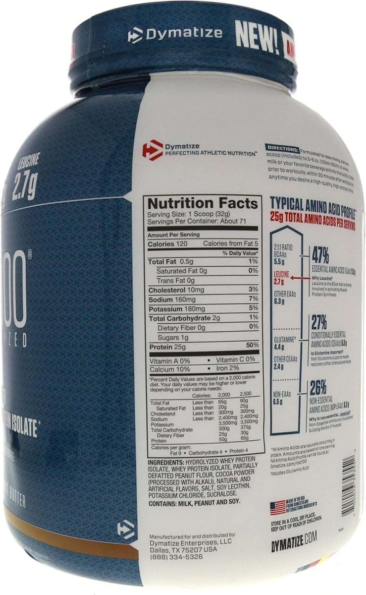 Dymatize ISO100 Hydrolyzed Whey Isolate - Chocolate PB, 5 lbs - Egypt