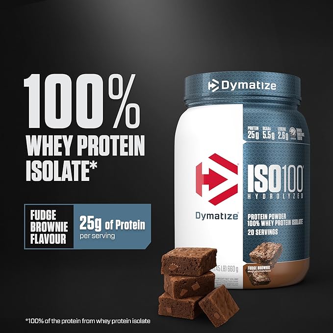 Dymatize ISO100 Hydrolyzed Whey Isolate - Fudge Brownie, 20 Servings - Egypt