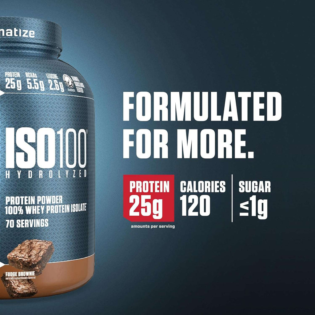 Dymatize ISO100 Hydrolyzed Whey Isolate - Fudge Brownie, 5 lbs