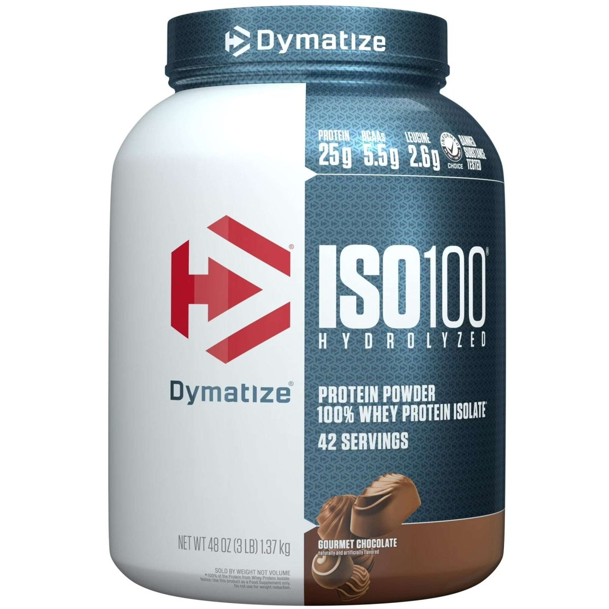 Dymatize ISO100 Hydrolyzed Whey Protein Isolate - Chocolate, 3 lbs - Egypt