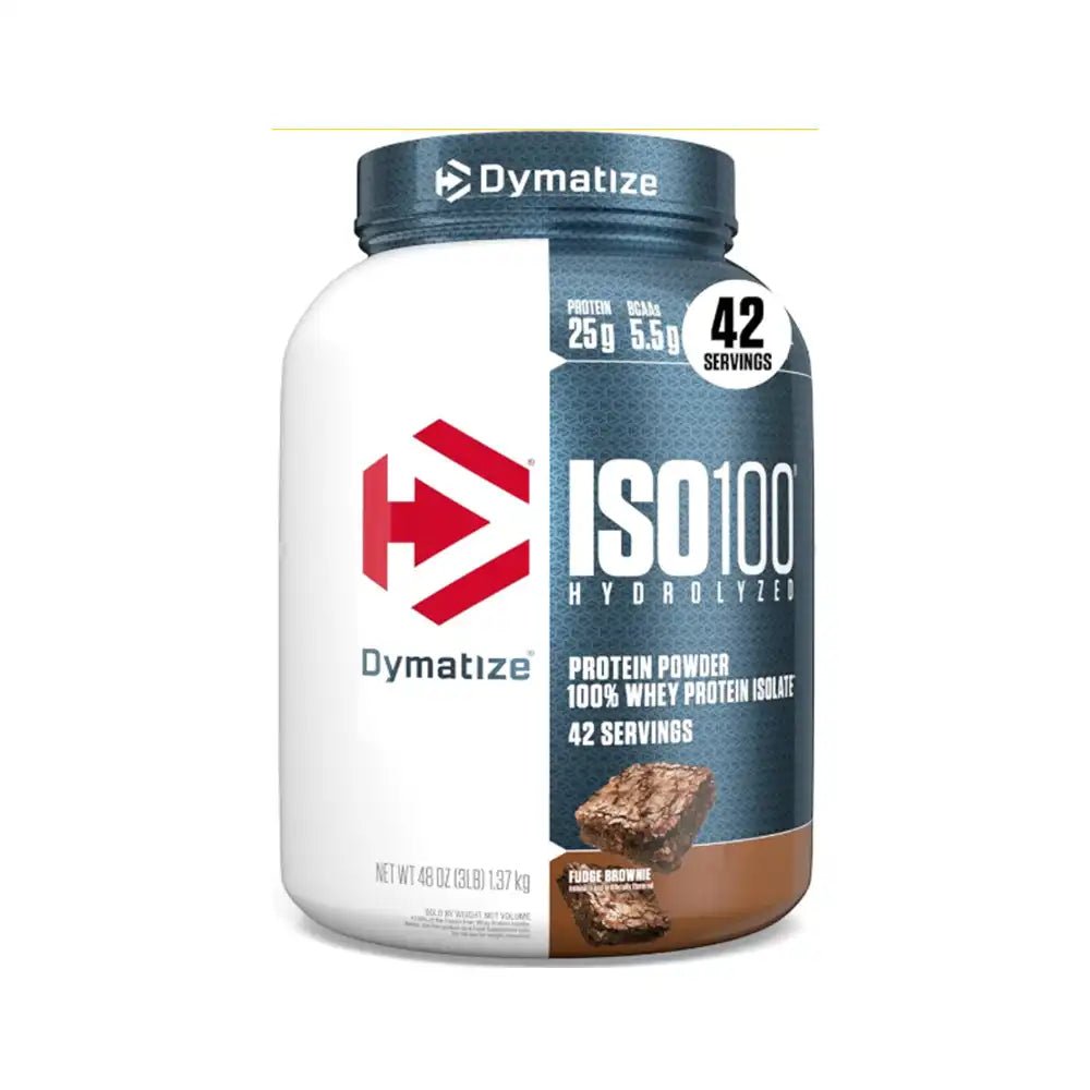 Dymatize ISO100 Hydrolyzed Whey Protein Isolate - Fudge Brownie, 3 lbs - Egypt