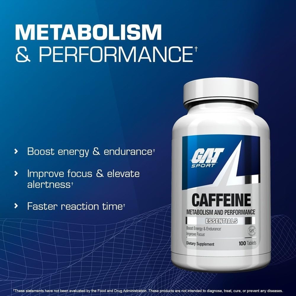 GAT SPORT Caffeine - 100 Tablets - 100 Servings - Egypt