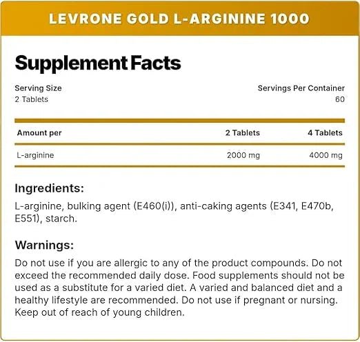 Kevin Levrone | Gold L - Arginine 1000 |120 Tablets - Egypt
