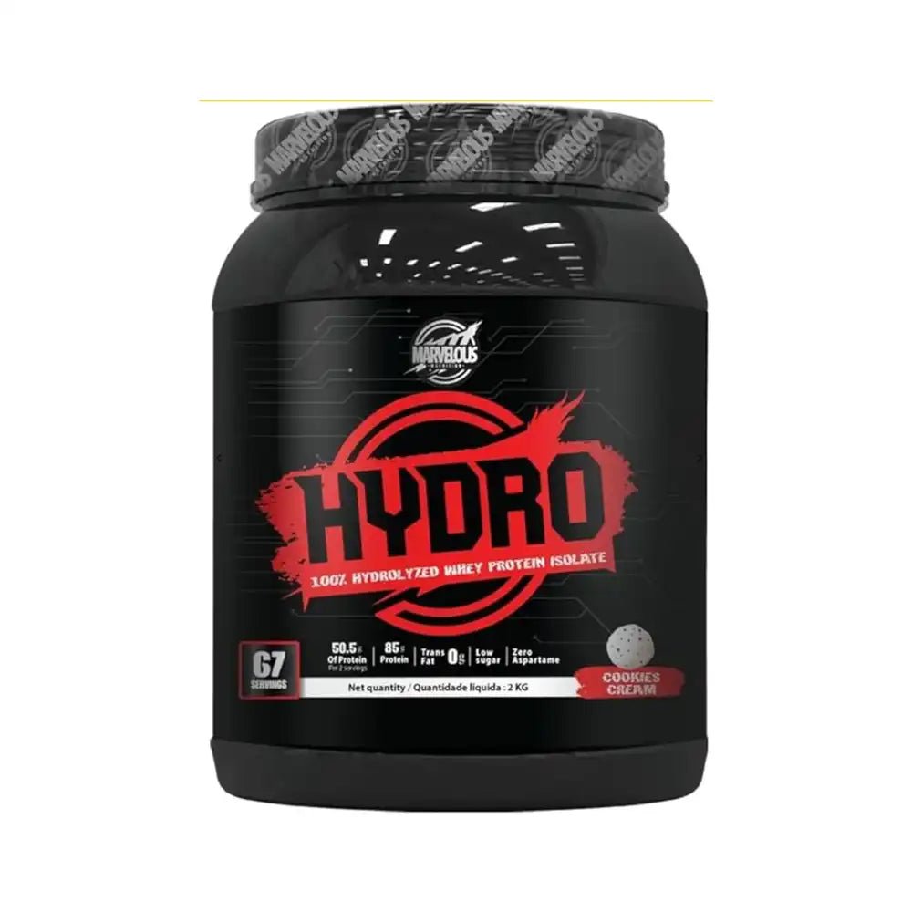 Marvelous Nutrition Hydro 100% Hydrolyzed Whey Isolate - Cookies & Cream, 2kg - Egypt