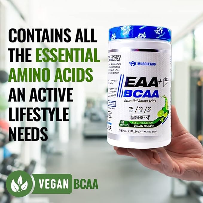 Muscle Add EAA+BCAA Amino Acid Supplement - Electric Lemon - 390g - Egypt