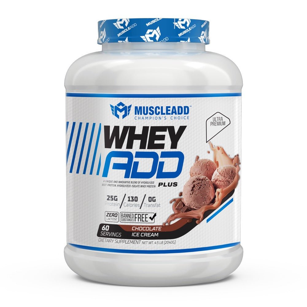Muscle Add Whey Add Plus - Triple Whey Protein - Chocolate Ice Cream - 2.04kg - Egypt