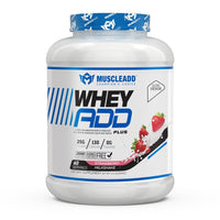 Muscle Add Whey Add Plus - Triple Whey Protein - Strawberry Milkshake - 2.04kg - Egypt