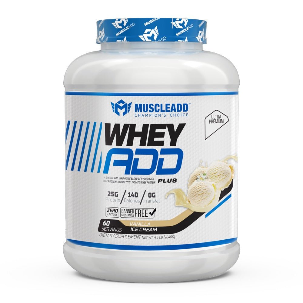 Muscle Add Whey Add Plus - Triple Whey Protein - Vanilla Ice Cream - 2.04kg - Egypt