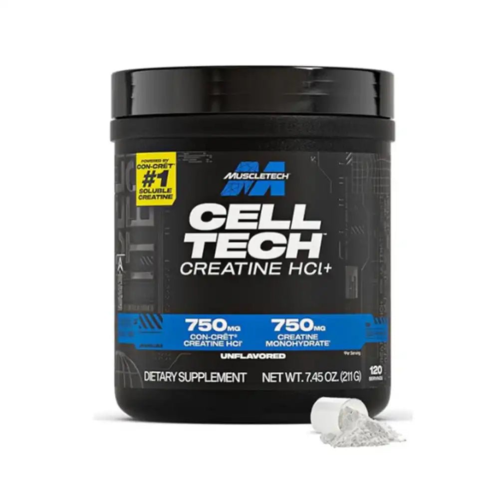 MuscleTech Cell - Tech Creactor - Creatine HCl & Free - Acid Formula - Unflavored - 120 Servings - Egypt