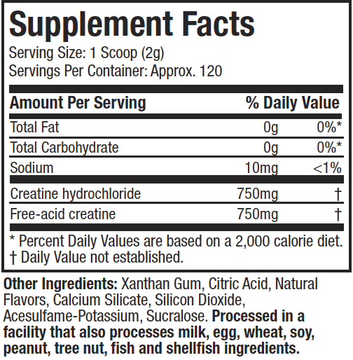 MuscleTech Cell - Tech Creactor - Creatine HCl & Free - Acid Formula - Unflavored - 120 Servings - Egypt